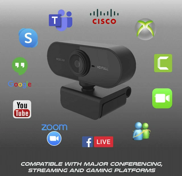 Mini Webcam Full HD 1080P Sans Fil – Vision Nocturne, Détection Mouvement – Streaming, Surveillance, Jeux