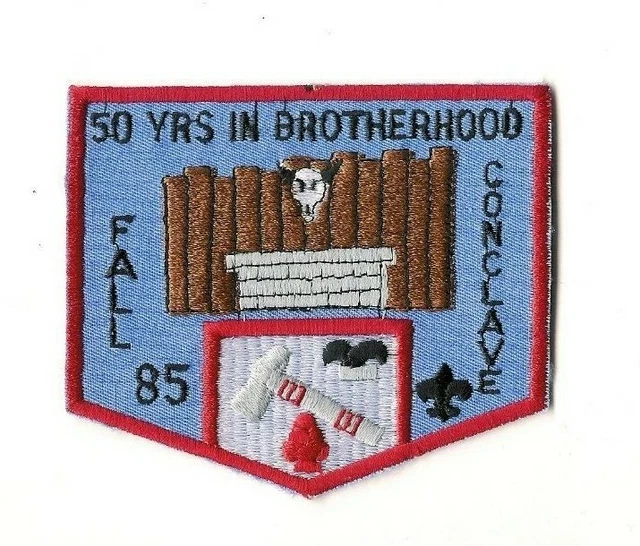 Boy Scout OA Patch Silver Tomahawk Lodge 80 Fall Conclave 1985