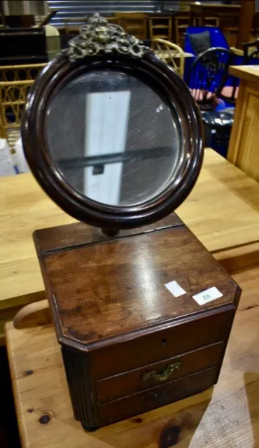 A 19th Century Gentlemans Mahogany Shaving Stand With Drawers Washstand Mirror