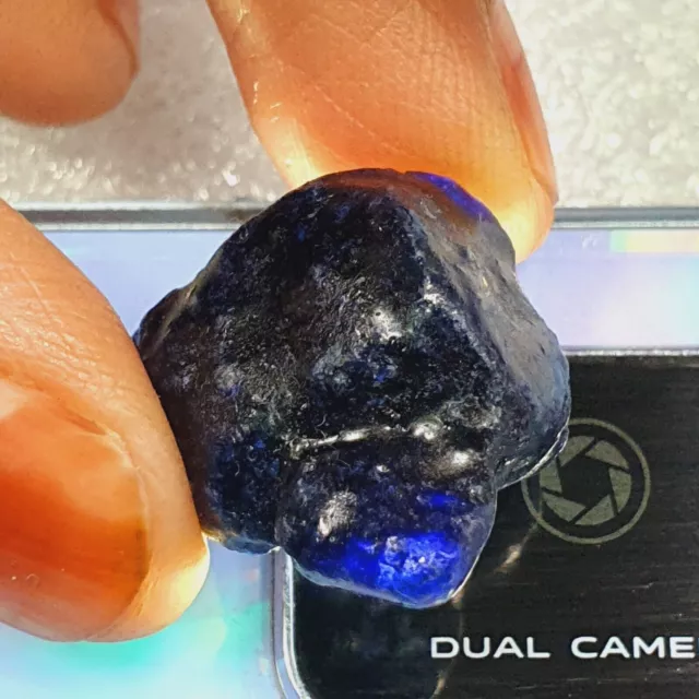 Natural Blue Sapphire Huge Rough 35 Ct Earth Mined Certified Loose Gemstone N564