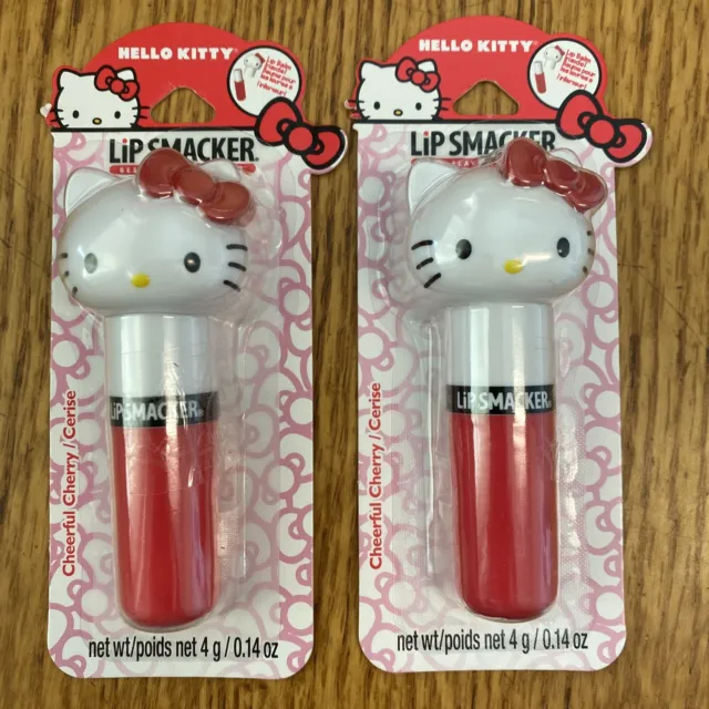 Lip Smacker Hello Kitty Lippy Pal Moisturizing Lip Balm NEW 2 PACK