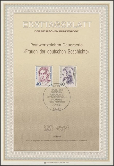 ETB 21/1987 Frauen der Geschichte, Merian, Erxleben
