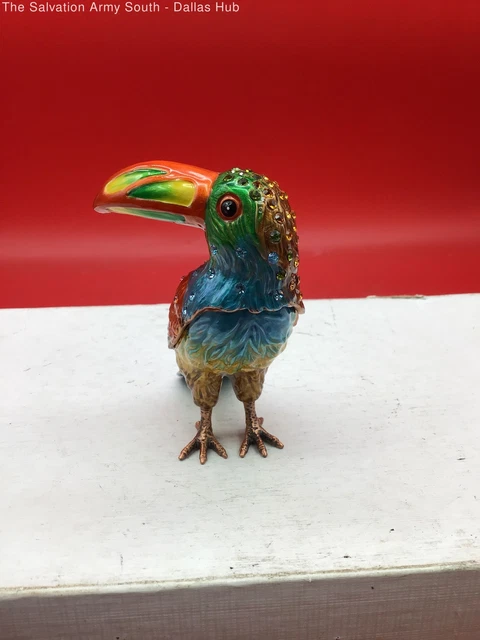 Bijorca Bejeweled Tucan Figurine Trinket Box