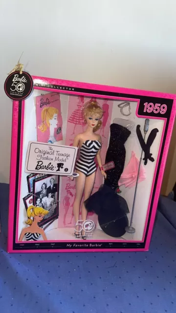 50th Anniversary Barbie, My Favourite Barbie, 1959 - 2009. 1959 Repro. Mint Cond