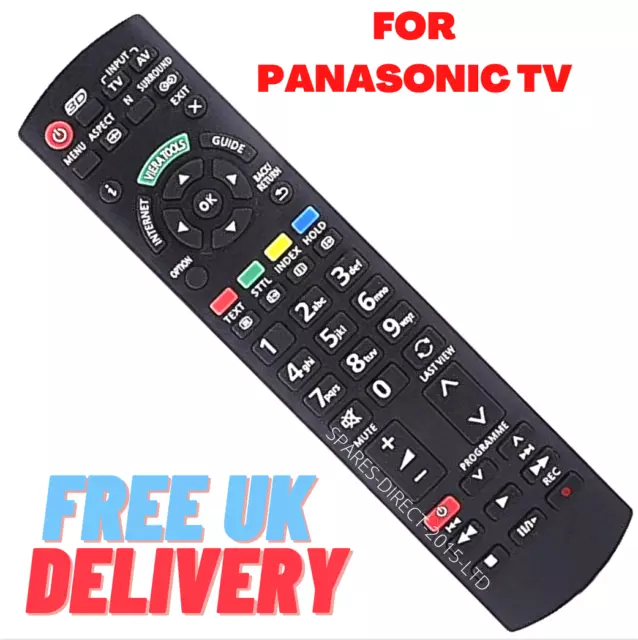 For PANASONIC REMOTE CONTROL N2QAYB000752 REPLACEMENT 3D VIERA INTERNET SMART TV