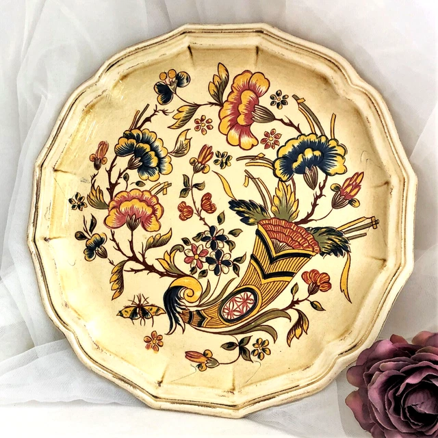 Assiette décorative Faïence de Salins France  décor Abondance   25,5 cm
