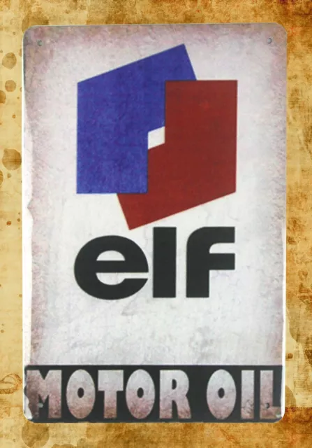 elf motor oil tin metal sign reproduction wall art decor