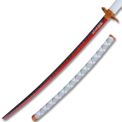 demon slayer kimetsu kyojuro rengoku nichirin sword proplica by bandai