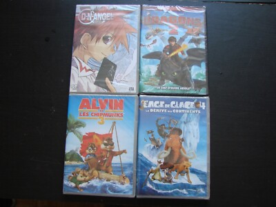 LOT 6 DVD NEUFS : DRAGONS 2  Alvin et les Chipmunks 3  LAGE DE GLACE 4 (enfants)