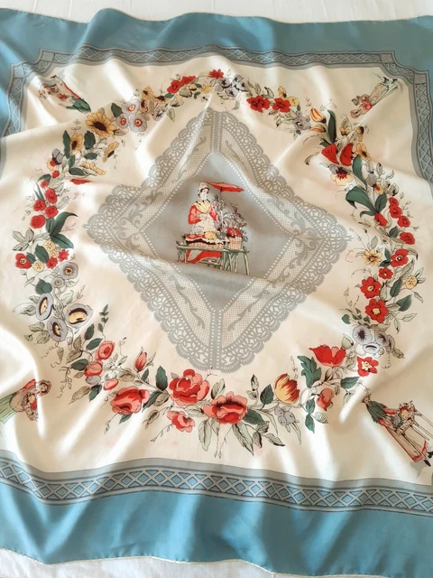 Foulard Hermès Vintage En Soie - Occasion - Multicouleur - Écharpe Femme