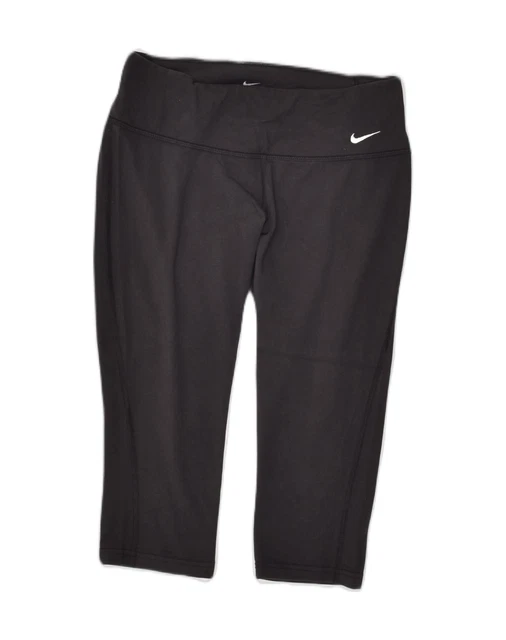 NIKE WOMENS DRI Fit Capri Leggings UK 8 Small Black Nylon YT15 £17.68 -  PicClick UK