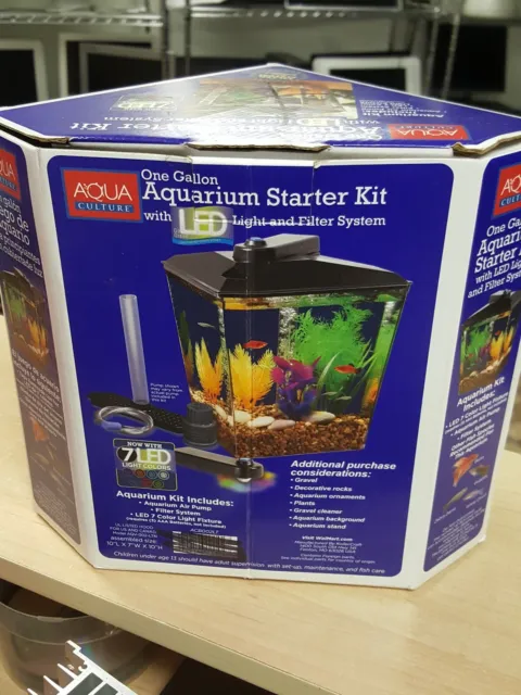 New Aqua Culture One Gallon Aquarium Starter