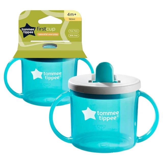 Tommee Tippee Flow First Sippy CUP ESSENTIALS FREE CUP 4M+(Assorted)