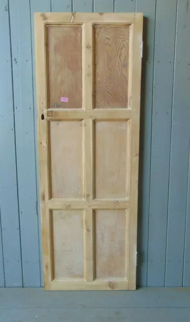 Antique 27 3/4" x 76 3/4" Oak And  Pine Internal  Wooden Door 343