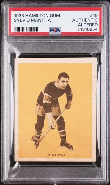 Sylvio Mantha 1933 Hamilton Gum #18 AUTHENTIC ALTERED