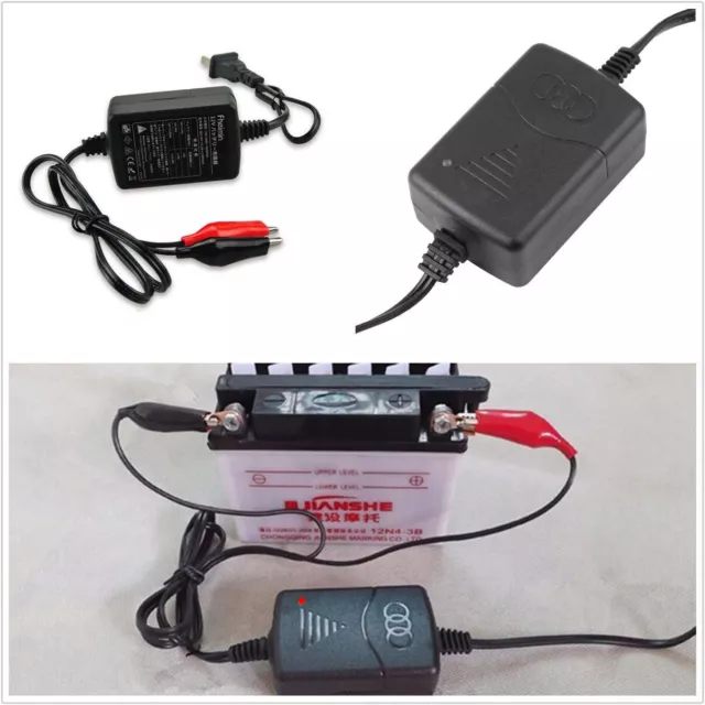 Smart Compact 12V 1300mA Car Pickup Battery Charger Tender Maintainer Kit