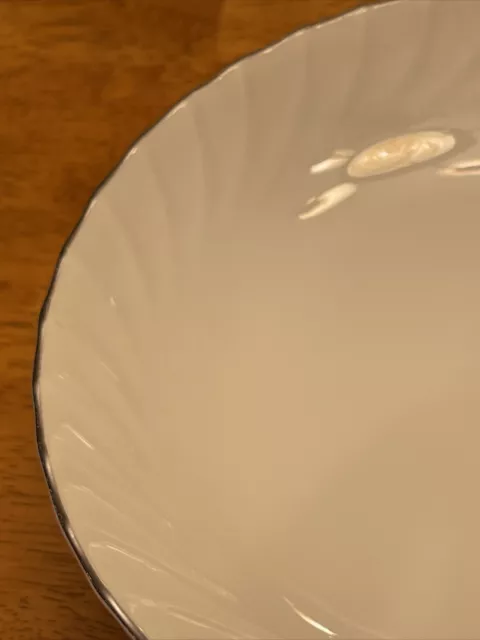 Norleans Estate Pattern Soup Cereal Bowl Japan White Platinum Swirl Set of 3 3