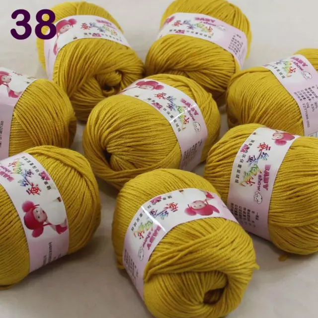 Sale lot 8 Skeins x50g Cashmere Silk Wool Children hand knitting Crochet Yarn 38