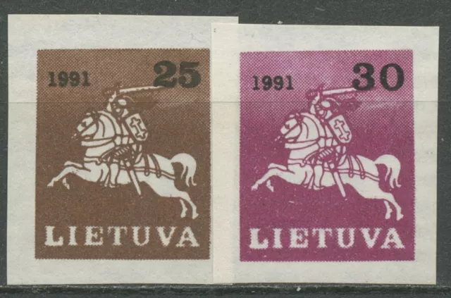 Litauen 1991 Freimarke Reiter 480/81 postfrisch