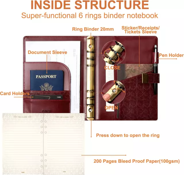 Diary Large Locking Journal for Adults Combination Passwords Refillable 3