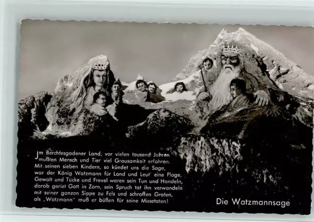 10545132 - Die Watzmannsage - gute Erhaltung AK Berggesicht