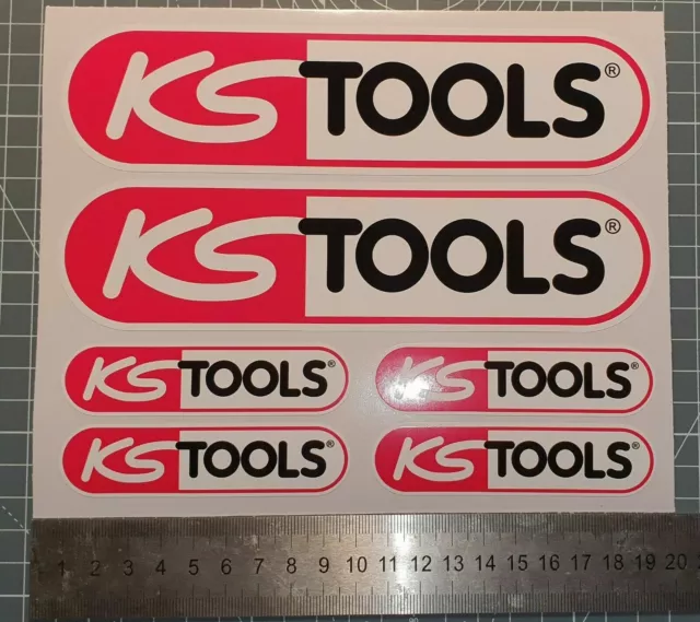 lot 6 stickers autocollant KSTools outillage decal bricolage sponsor