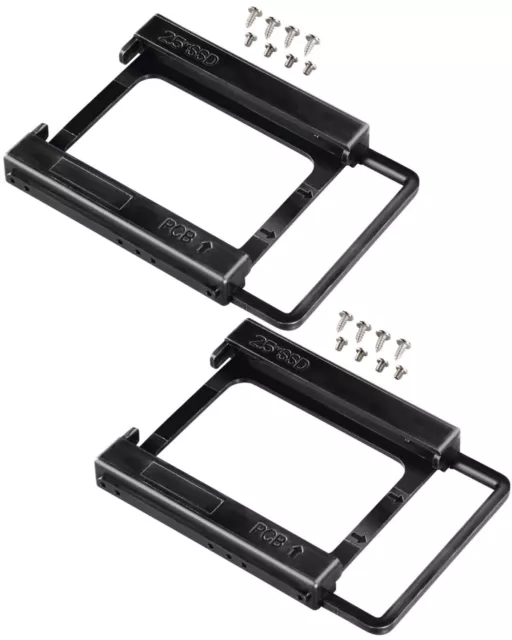 2x Hama -marco Empotrable 2,5" A 3,5" SSD Disco Duro Marco HDD Adaptador Soporte