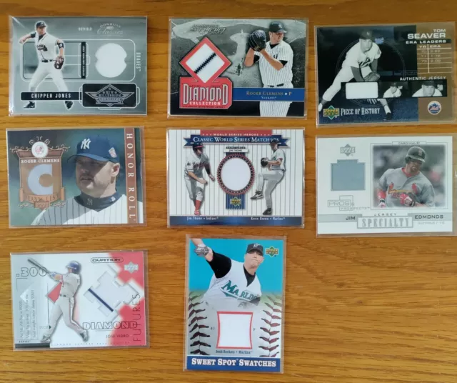 21 MLB Game Used HOF Jersey Cards Relics ,RC, Autos, #'d $$ 🔥.
