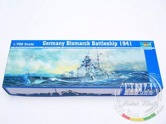 Trumpeter Model kit 1/700 Germany Bismarck Battleship 1941