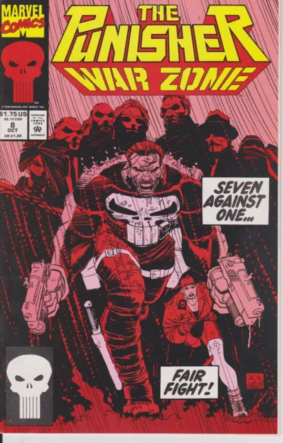 Punisher War Zone Issue #8 Comic Book. Direct Edition. Marvel 1992