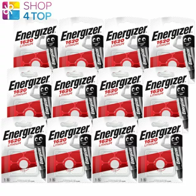 12 Energizer CR1620 Lithium Batteries 3V Coin Cell DL1620 Exp 2029 Neuf