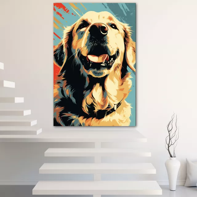 Golden Retriever Canvas Painting Wall Art Posters Landscape Canvas Print Picture