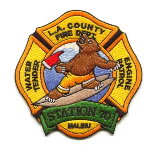 Los Angeles County Fire Department Station 70 Patch California CA v1 Color