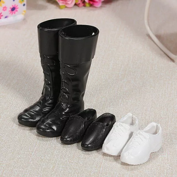 3pairs/lot Fashion Doll Shoes Boots Sneakers Shoes For Ken Dolls Accessories Toy