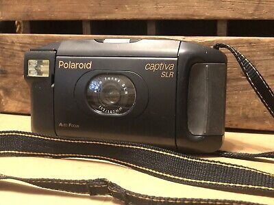Cámara de enfoque automático Polaroid Captiva SLR vintage sin probar