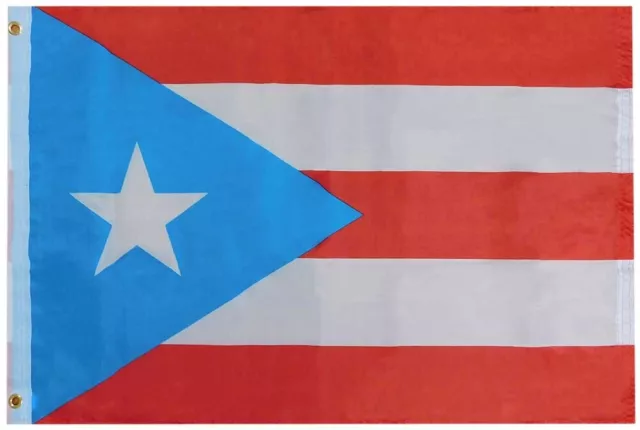 2x3 Puerto Rico Light Blue Premium Quality 2'x3' 68D Rough Tex Nylon Flag Banner