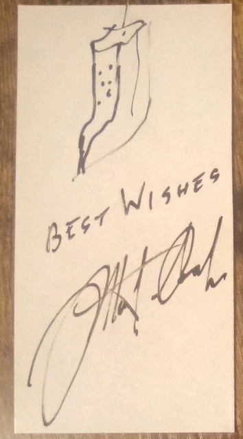 Drawing by Inventor of Cell Phone Autograph Martin Cooper 6x3  signed