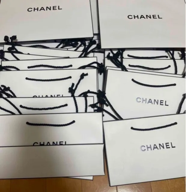 Set of 30-Chanel authentic White Shopping Paper Gift Tote Bags -Bulk sale Unused