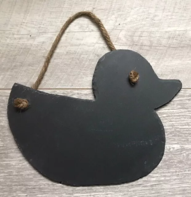 30cm Handmade Slate Duck Chalkboard Shabby Chic Message Memo Blackboard