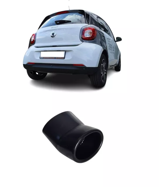 Auspuffblende für Smart Fortwo Forfour Typ 453 ab 2014 Endrohr schwarz oval