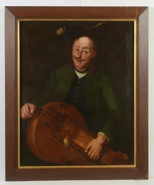 "Hurdy-gurdy player", French School of the 18th century, oil on canvas