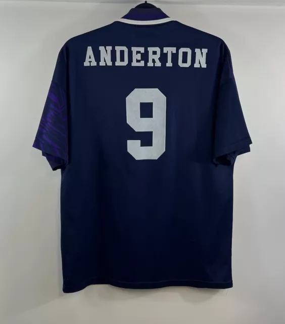 Tottenham Hotspur Anderton 9 Auswärts Fußball Shirt 1994/95 Erwachsene Large Umbro G235