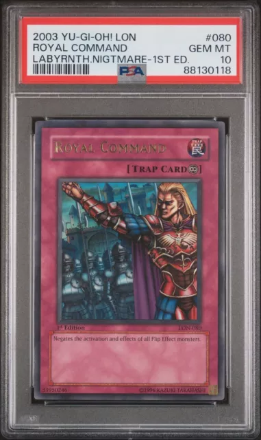 2003 Yu-Gi-Oh! Royal Command 1st Edition lon-080 PSA 10 Labrynth nightmare 🔥🔥