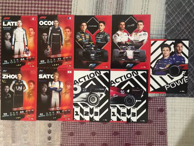 Topps Turbo Attax Formula 1 2023 F1 23 Set of 9 cards NORRIS RICCIARDO SAINZ new