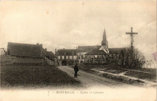 CPA AK MONTMILLE Église et Calvaire (375786)