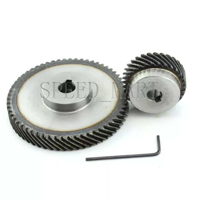 1M60T-30T Module Metal Spiral Wheel 90° Pairing Bevel Gear Set Kit Ratio 2:1