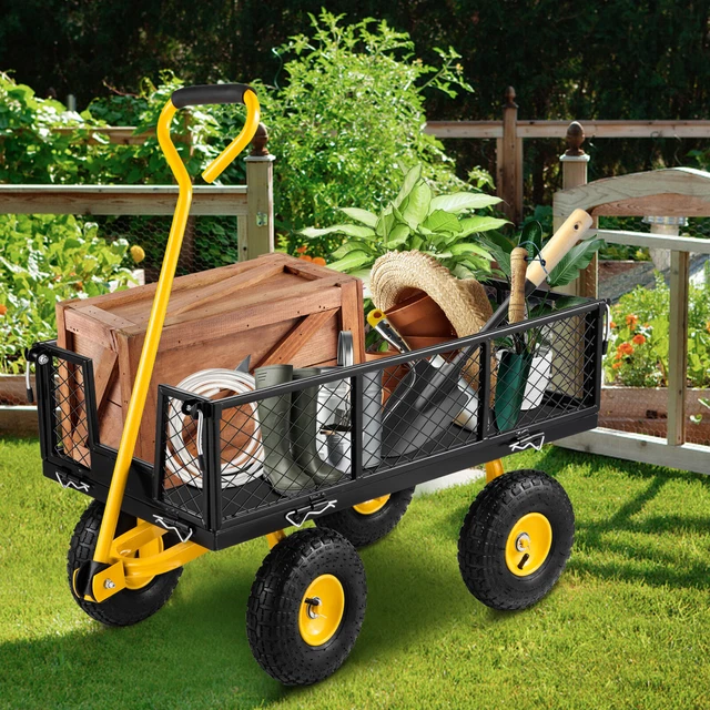 VEVOR GARTENWAGEN TRANSPORTKARRE Bollerwagen Garten Gerätewagen