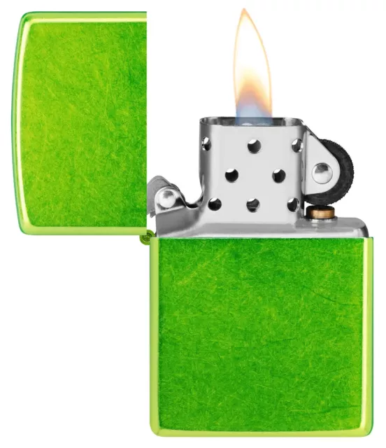 Zippo 24513, Classic Lurid Green Finish Lighter, Full Size 2