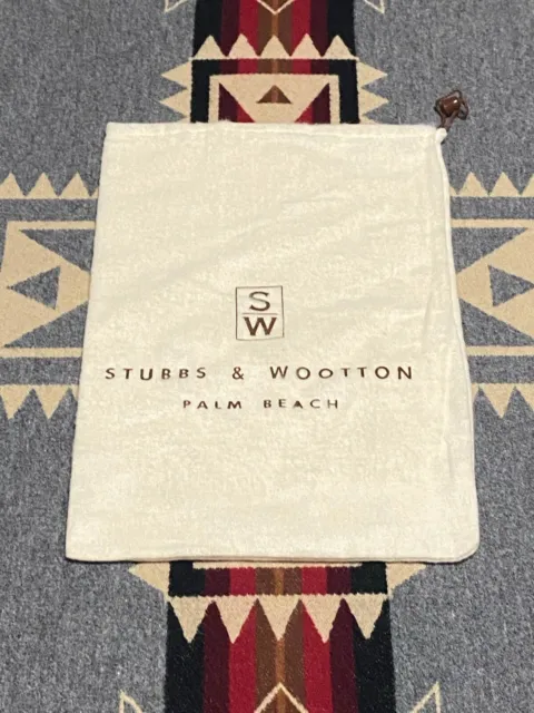 Stubbs & Wootton bolsa de polvo cubierta de almacenamiento de zapatos bolsa de viaje beige 9x13 ZP