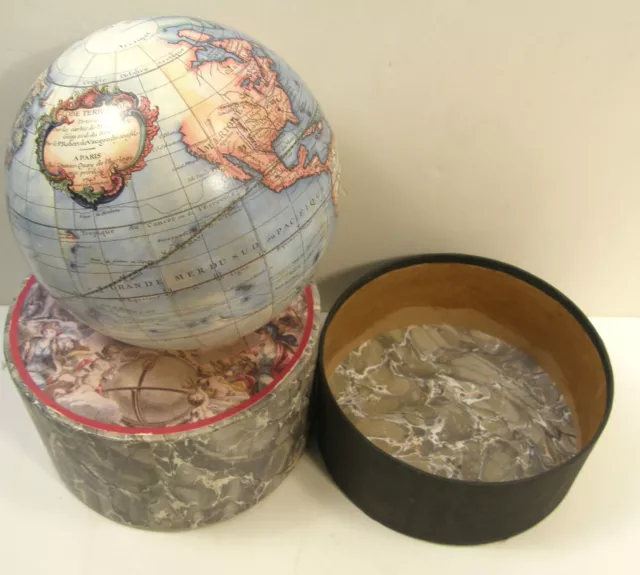 Authentic Model Vaugondy 1745 World Globe Universel Replica 5 1/2" Diam W/Box